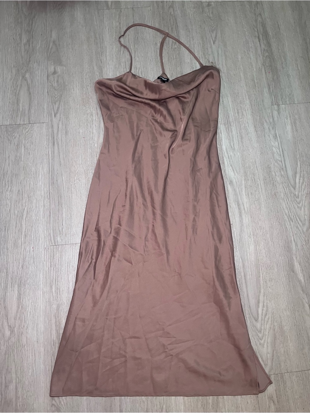 Express Tan Maxi Slip Dress Large
